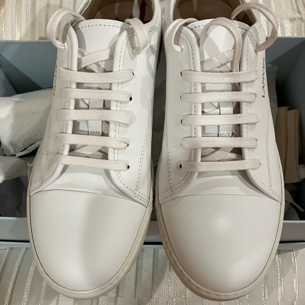 Mens Lanvin Classic White Sneakers (Brand New never worn)
